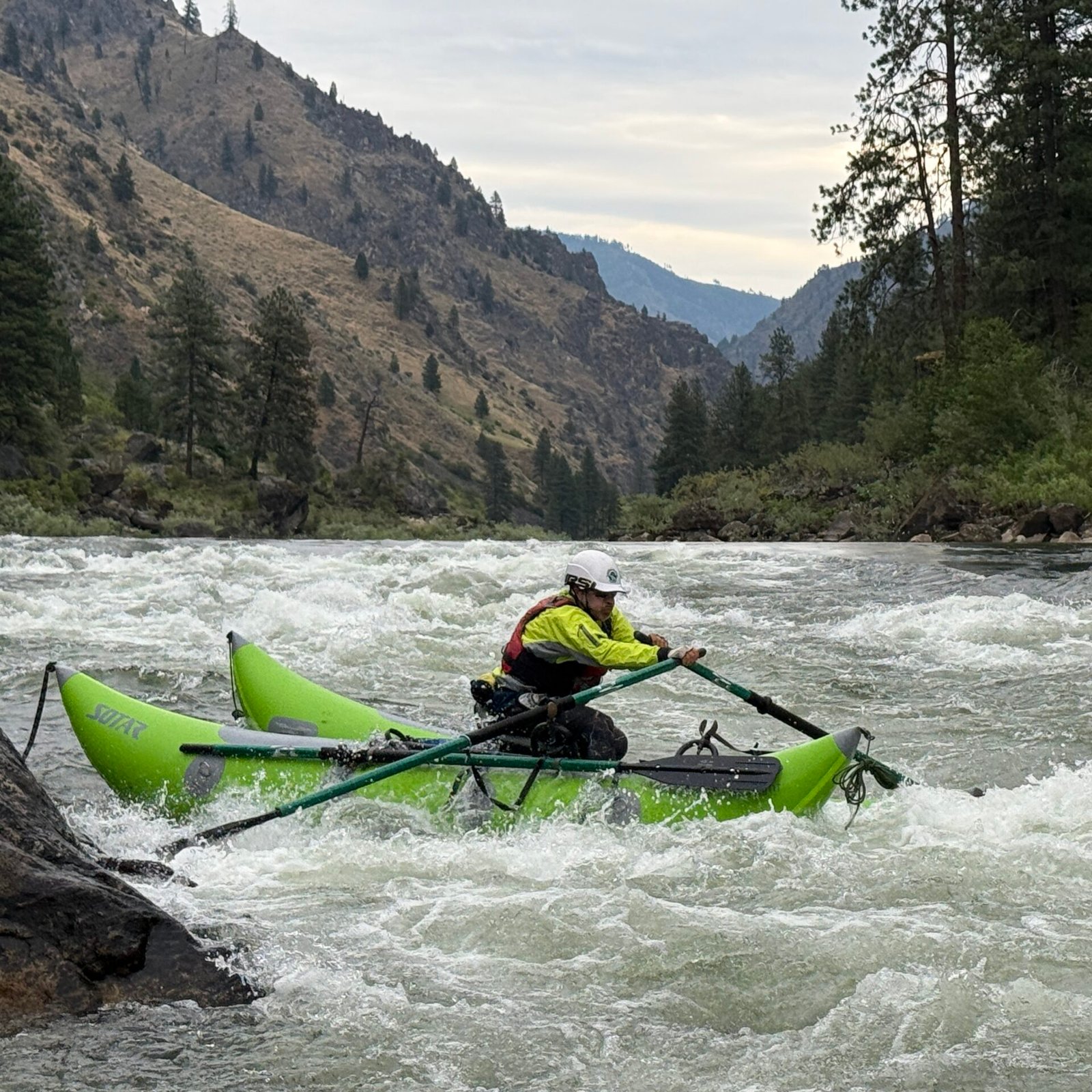 SOTAR 12.5 foot Go Light Legend running whitewater rapids
